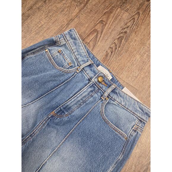 Ann Taylor LOFT NWT Curvy High Rise Super Flare Jeans Petite Inseam Size 27 - Picture 2 of 6